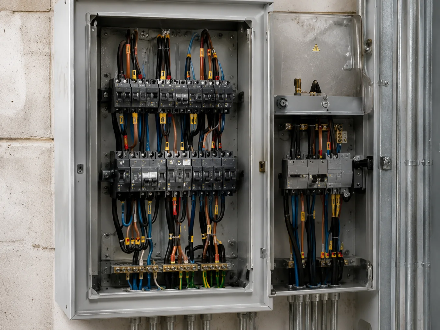 Quadro el&eacute;trico aberto para levantamento de carga e demanda da instala&ccedil;&atilde;o